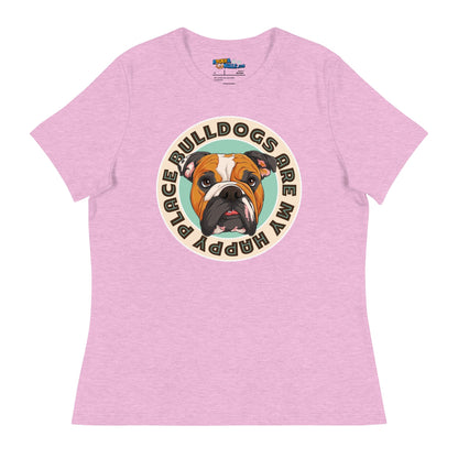 "Bulldogs Are My Happy Place" English Bulldog Women&