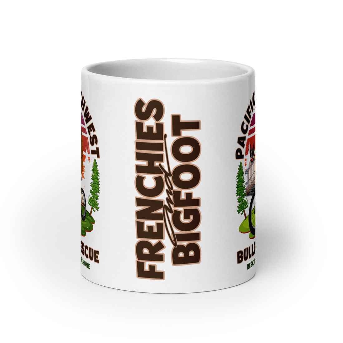 "Bulldogs & Bigfoot" Pacific Northwest Bulldog Rescue Mug