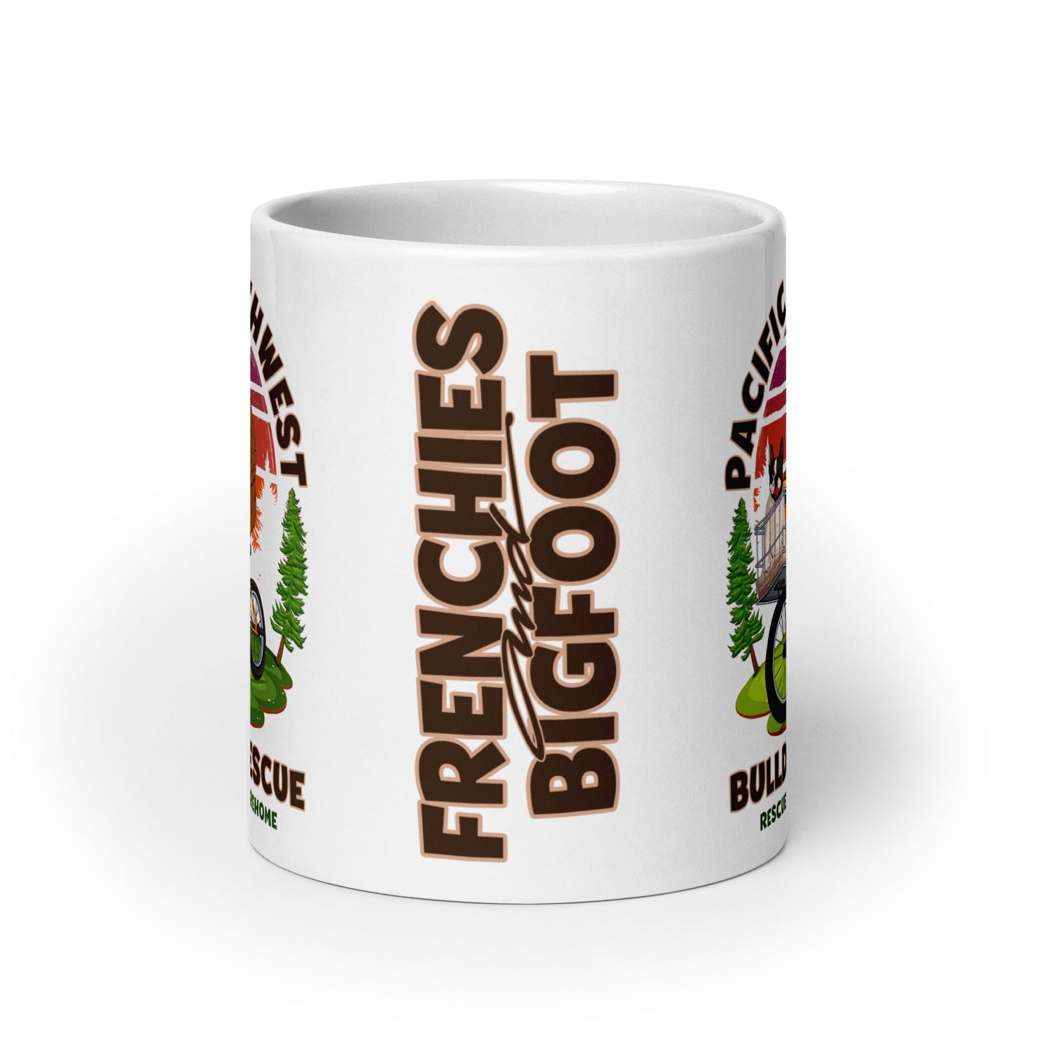 &quot;Bulldogs &amp; Bigfoot&quot; Pacific Northwest Bulldog Rescue Mug