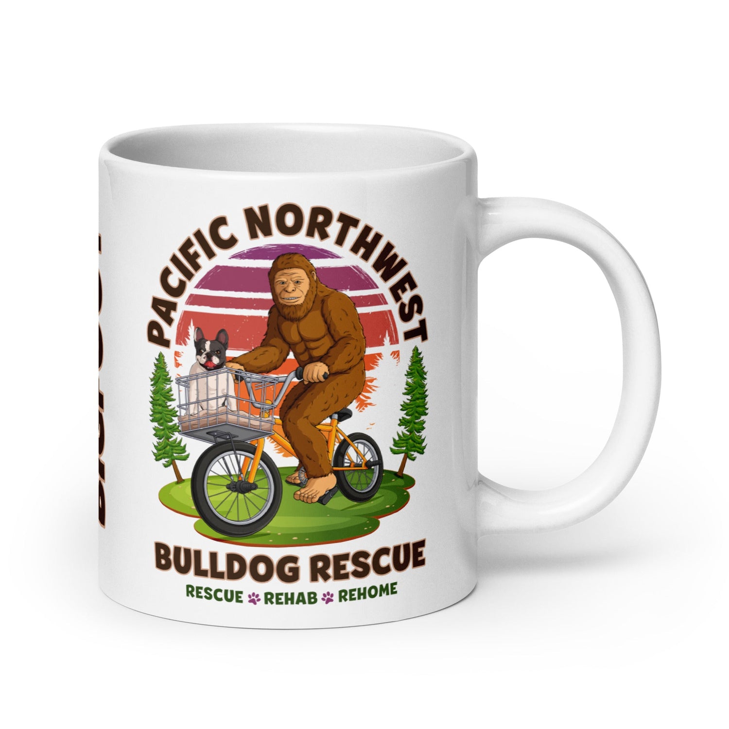 &quot;Bulldogs &amp; Bigfoot&quot; Pacific Northwest Bulldog Rescue Mug