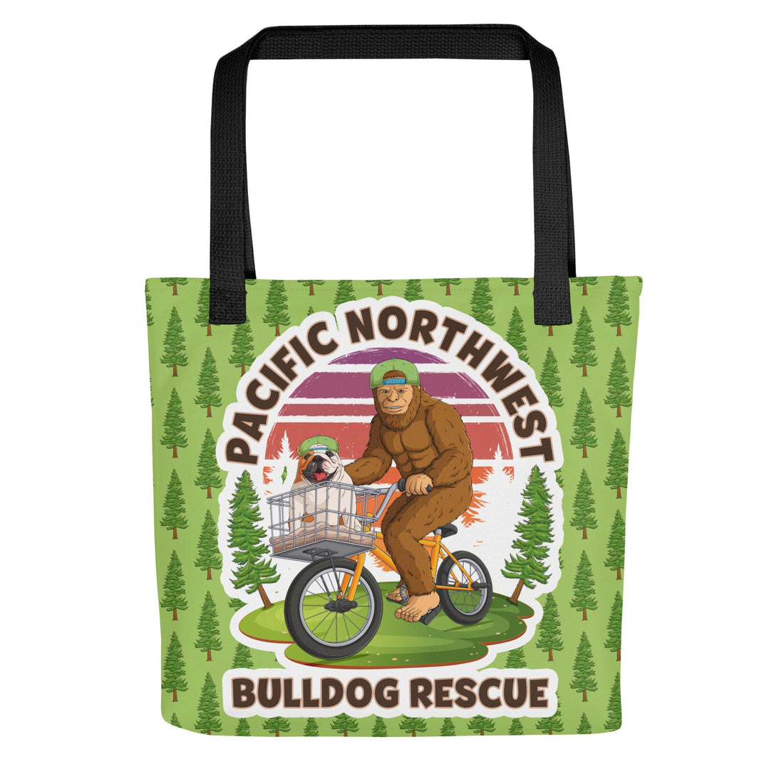"Bulldogs & Bigfoot" Pacific Northwest Bulldog Rescue Tote Bag