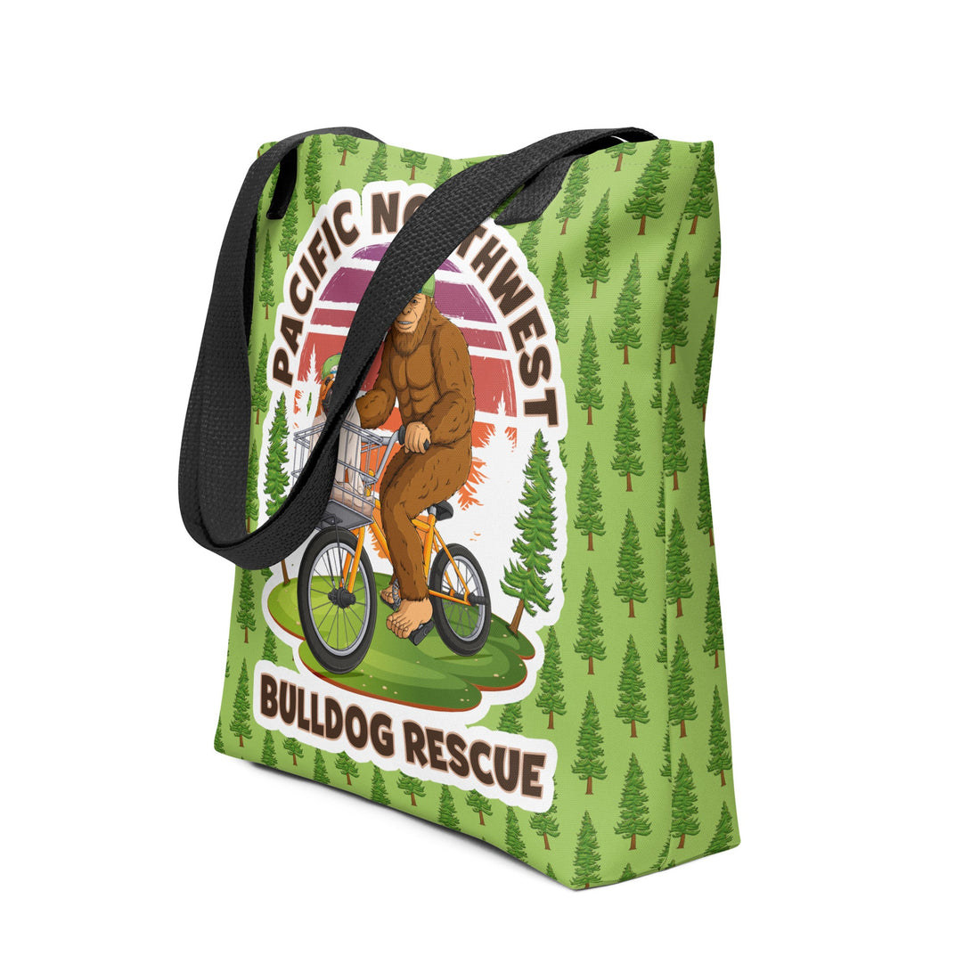 "Bulldogs & Bigfoot" Pacific Northwest Bulldog Rescue Tote Bag