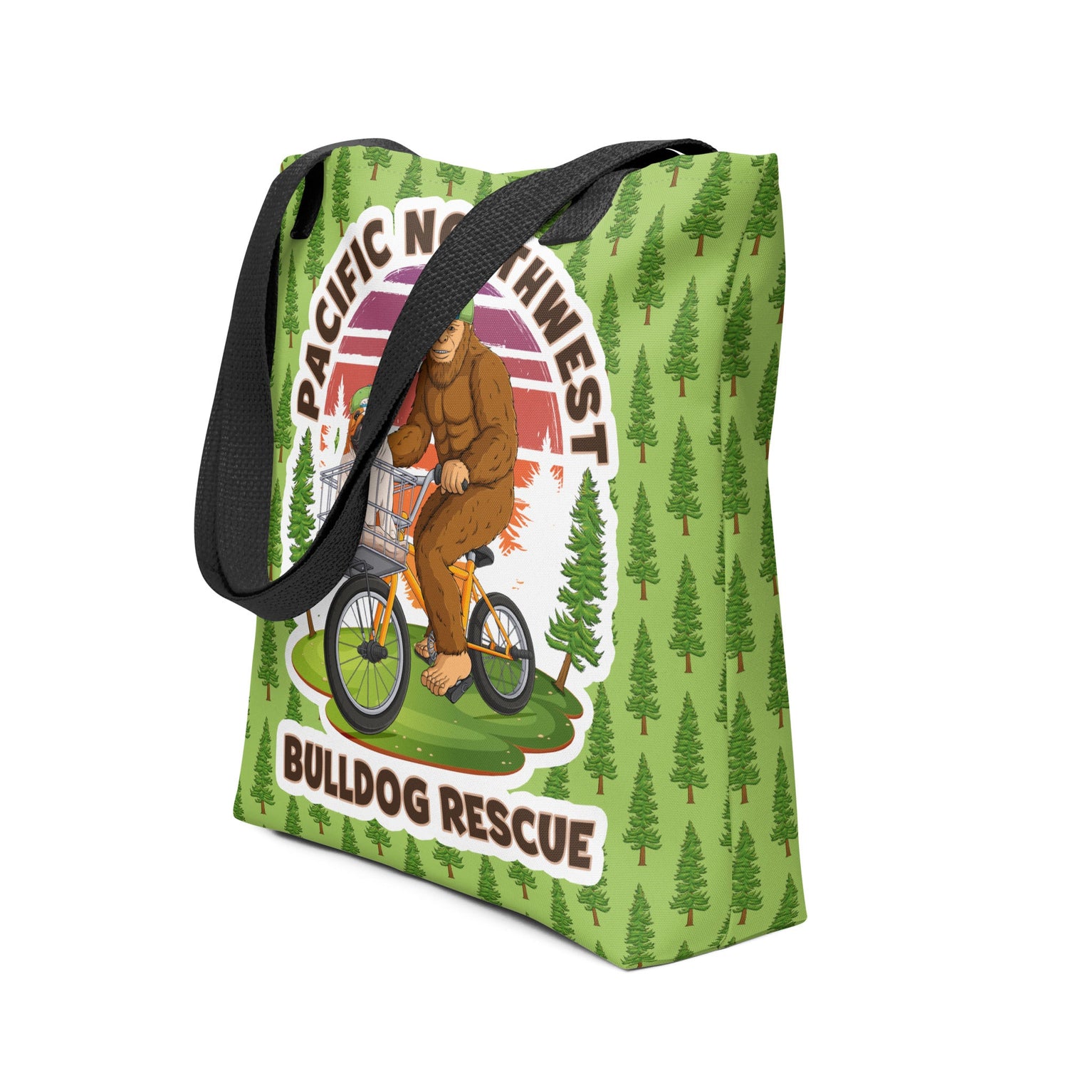 &quot;Bulldogs &amp; Bigfoot&quot; Pacific Northwest Bulldog Rescue Tote Bag