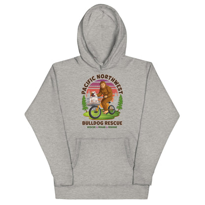 &quot;Bulldogs &amp; Bigfoot&quot; Pacific Northwest Bulldog Rescue Unisex Hoodie