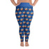 "Bulldogs For Life" Blue Plus Size Leggings | Red & White Colored