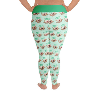 &quot;Bulldogs For Life&quot; Plus Size Leggings | Fawn &amp; White Colored