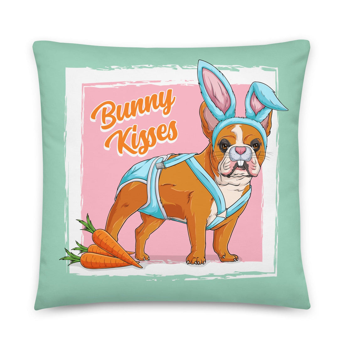 Bunny Kisses Throw Pillow