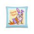 Bunny Kisses Throw Pillow