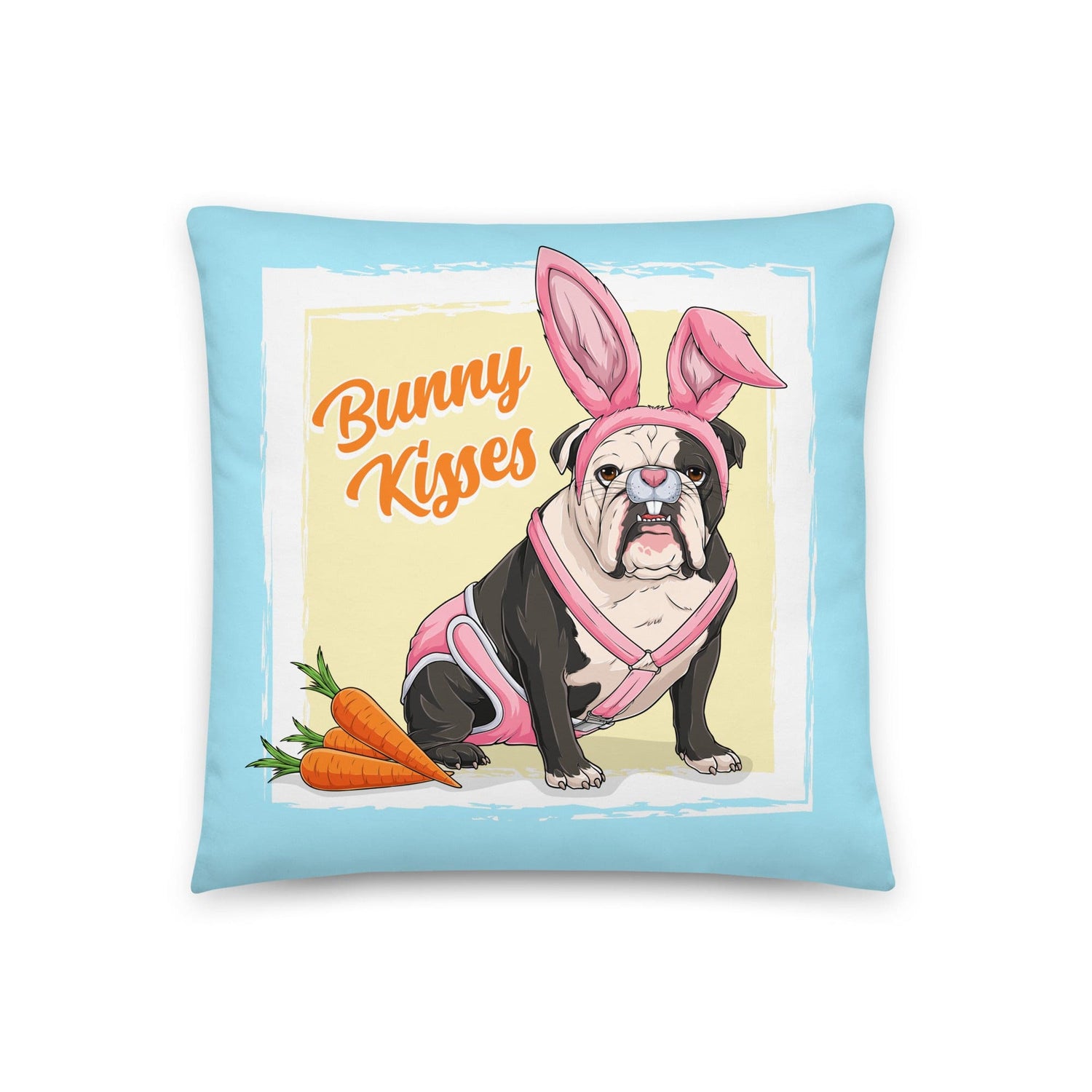 Bunny Kisses Throw Pillow