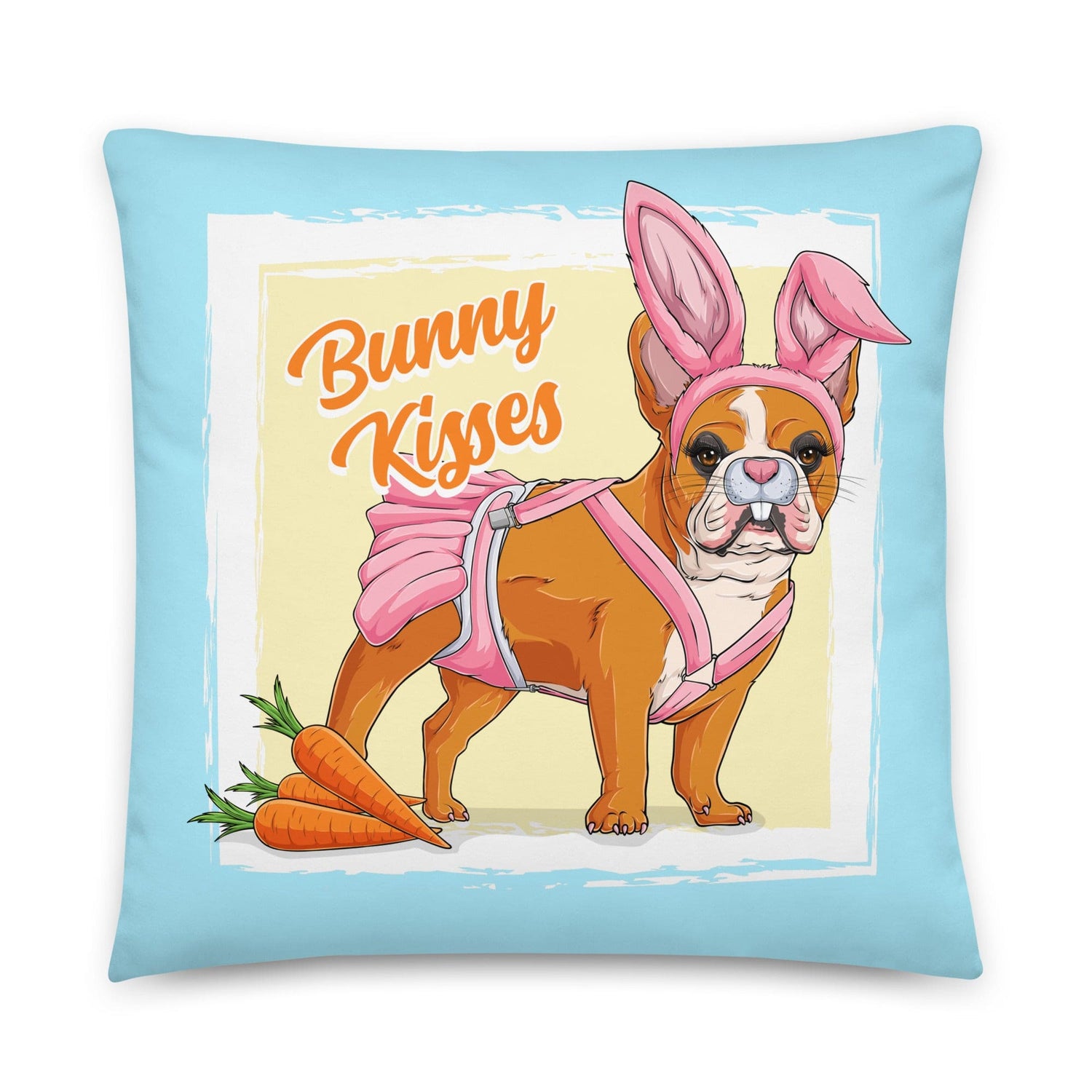 Bunny Kisses Throw Pillow