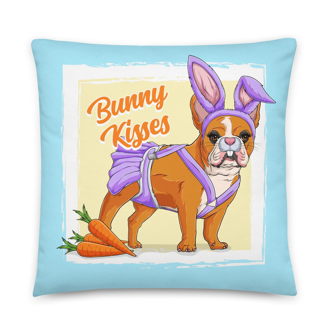 Bunny Kisses Throw Pillow