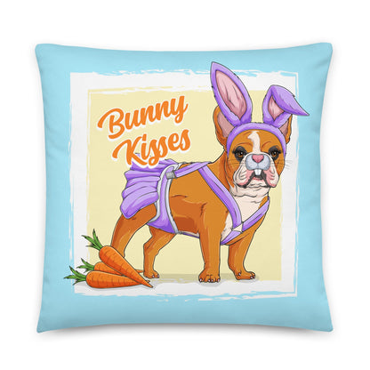 Bunny Kisses Throw Pillow