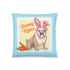 Bunny Kisses Throw Pillow