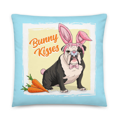 Bunny Kisses Throw Pillow