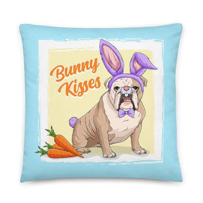 Bunny Kisses Throw Pillow