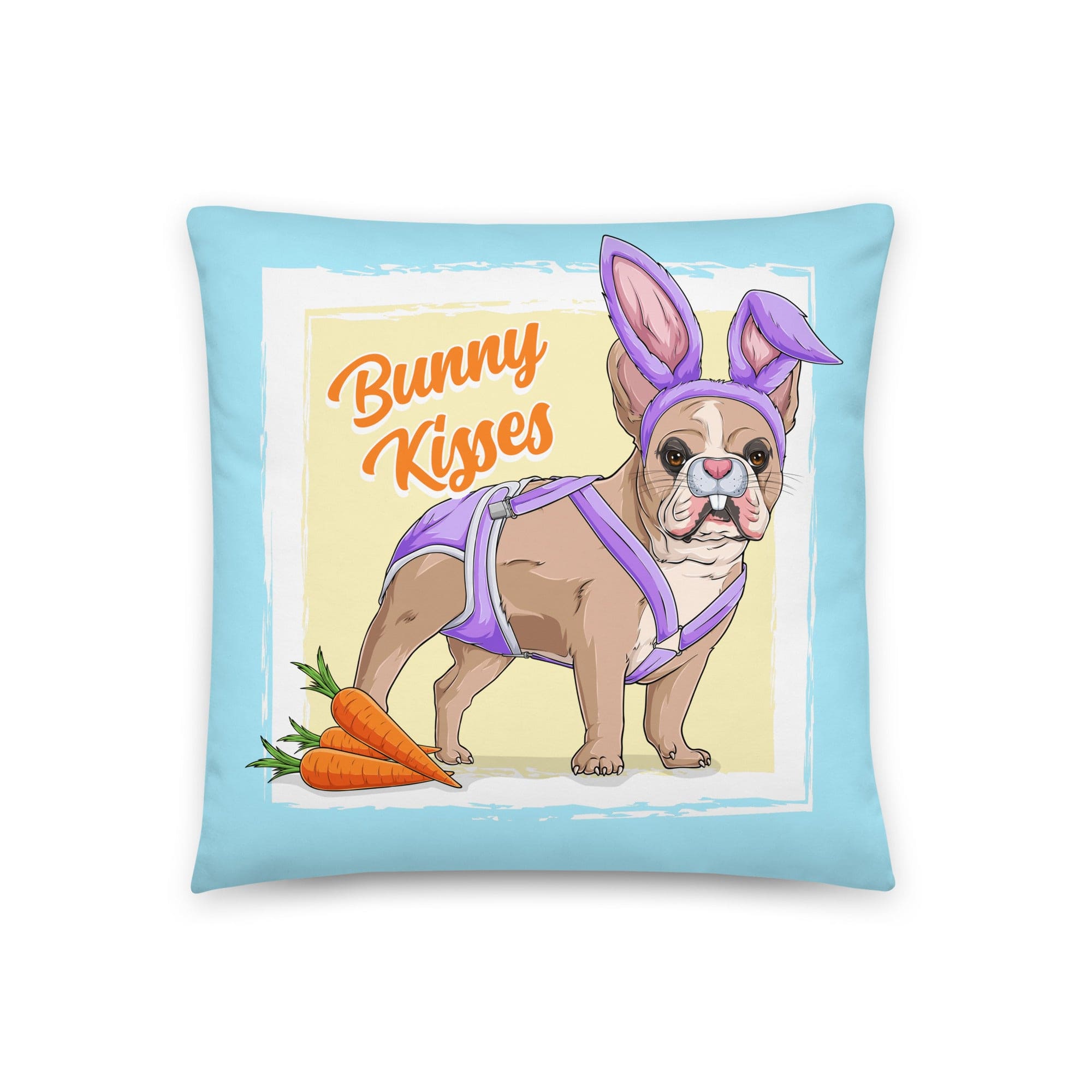 Bunny Kisses Throw Pillow