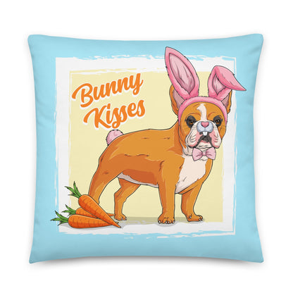 Bunny Kisses Throw Pillow