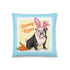 Bunny Kisses Throw Pillow