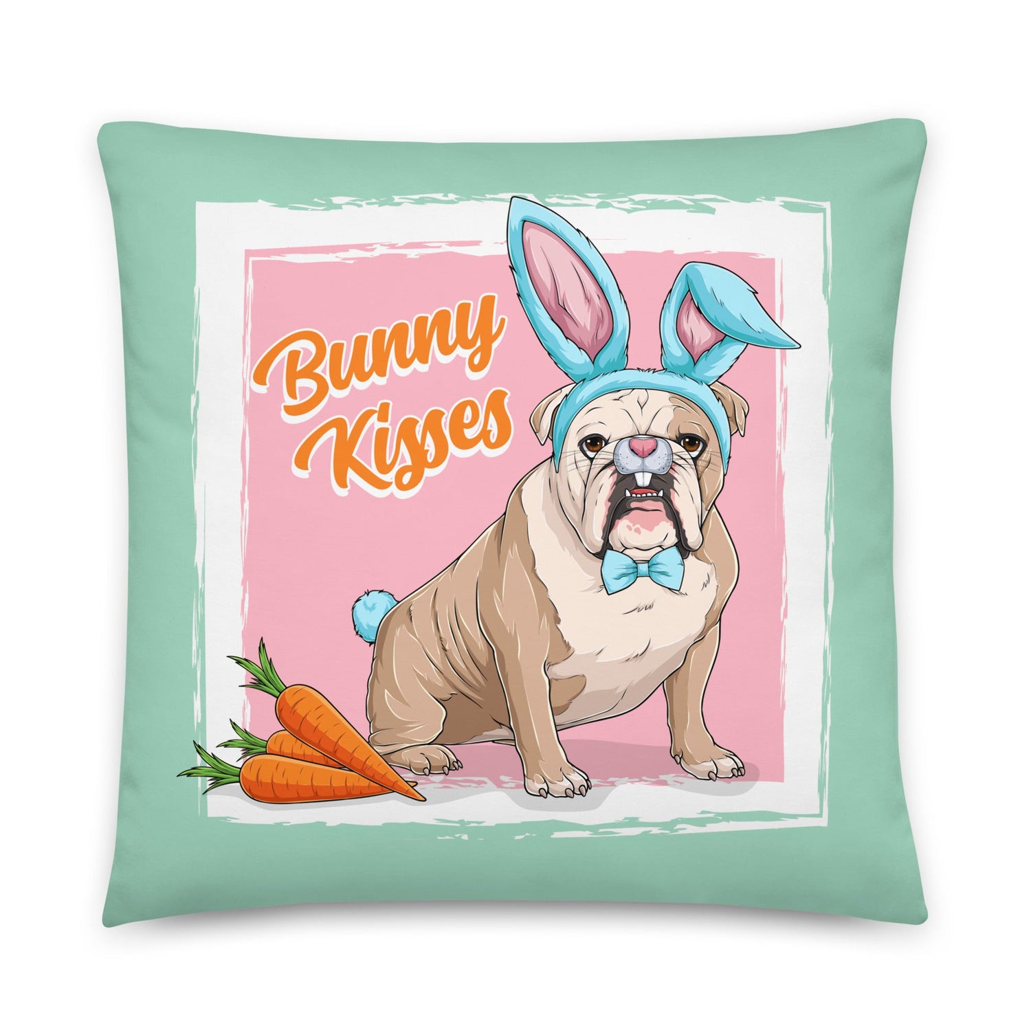 Bunny Kisses Throw Pillow