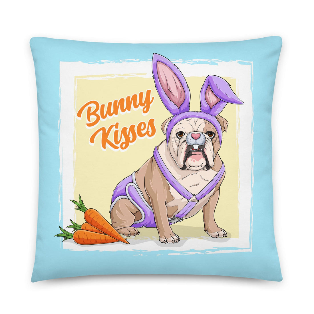 Bunny Kisses throw Pillow