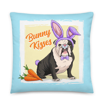 Bunny Kisses Throw Pillow