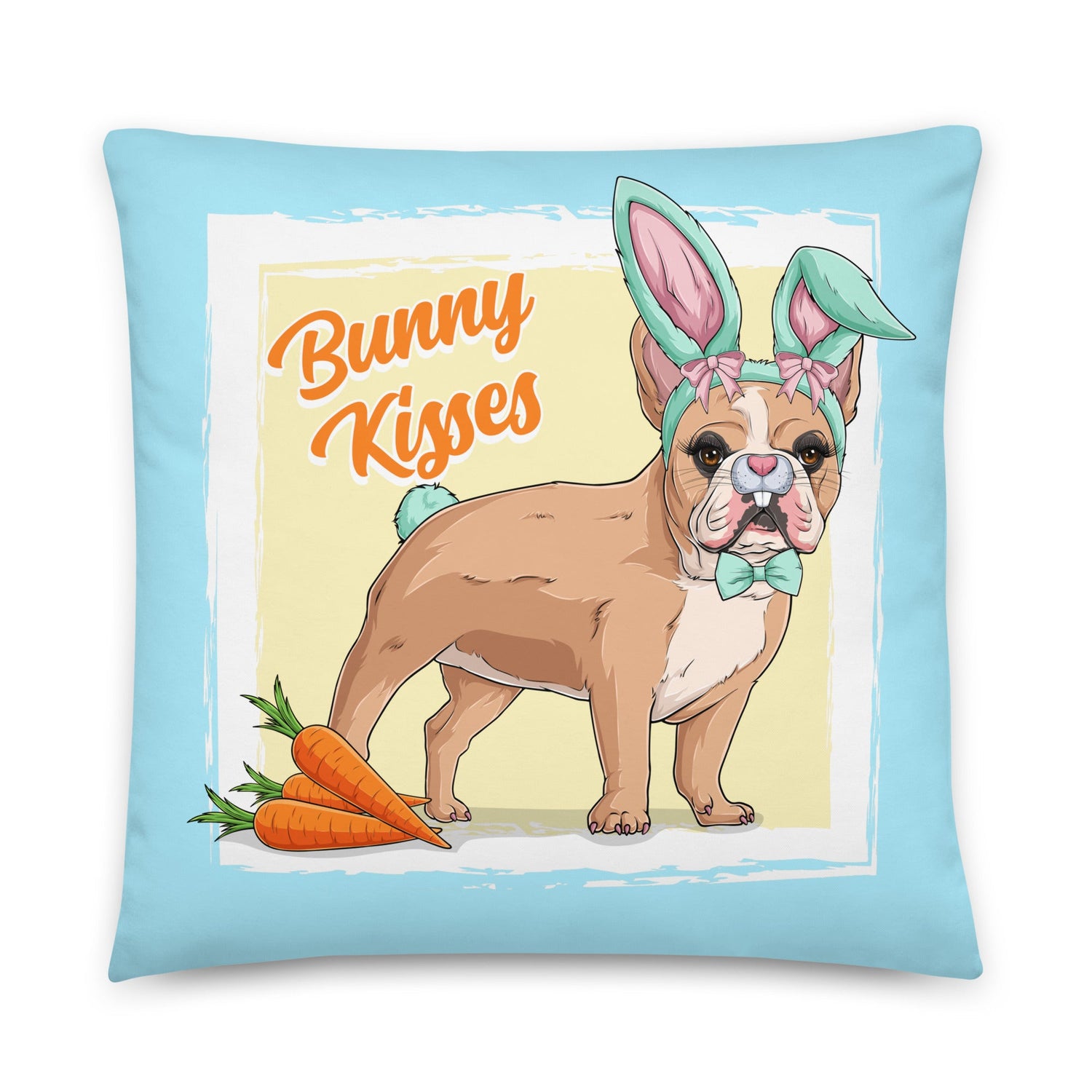 Bunny Kisses Throw Pillow