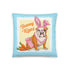 Bunny Kisses Throw Pillow