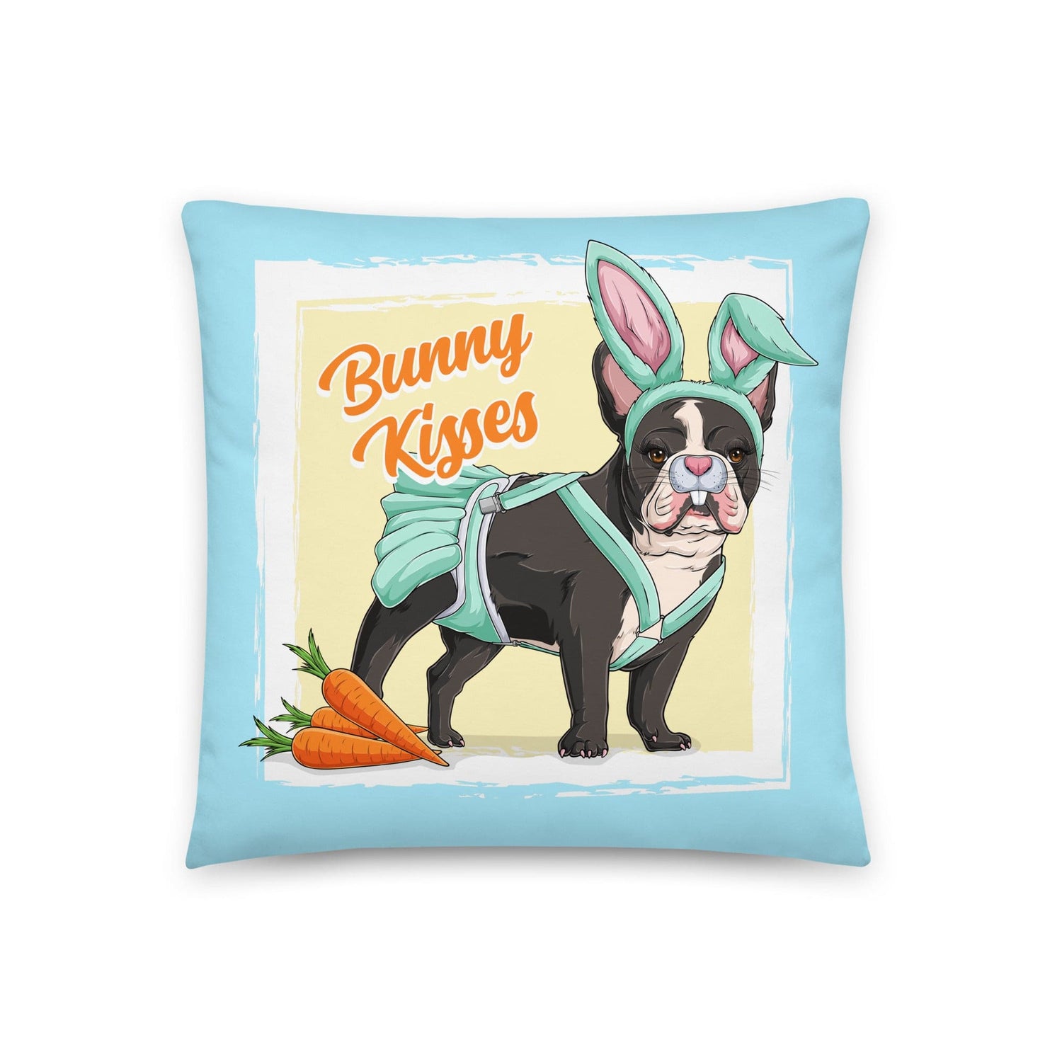Bunny Kisses Throw Pillow