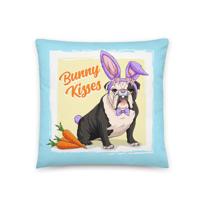 Bunny Kisses Throw Pillow