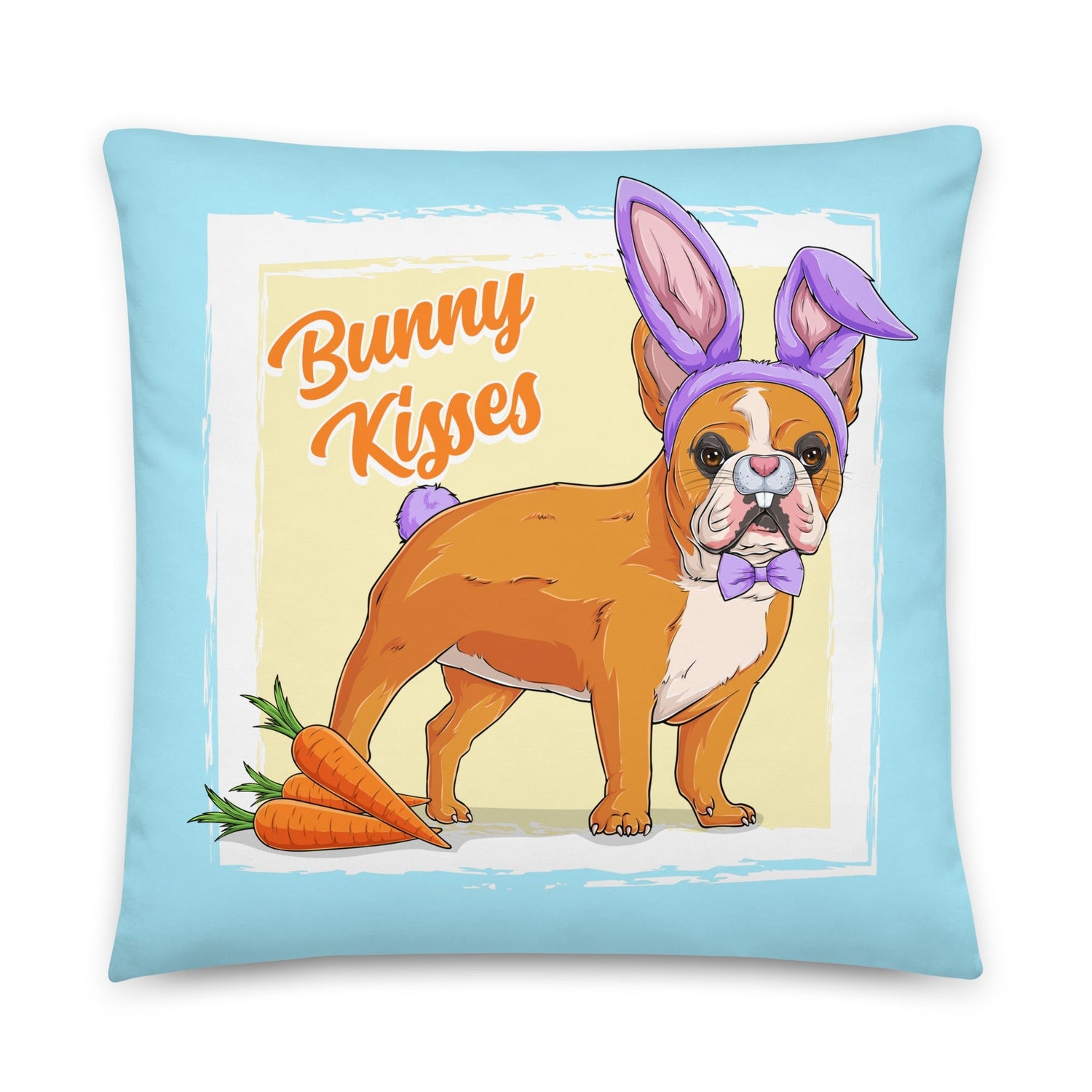 Bunny Kisses Throw Pillow