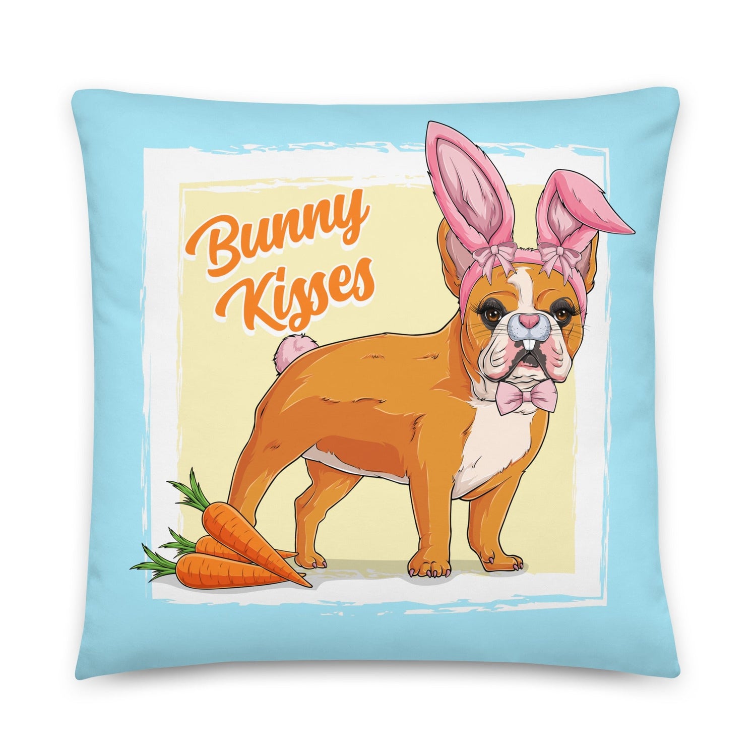 Bunny Kisses Throw Pillow