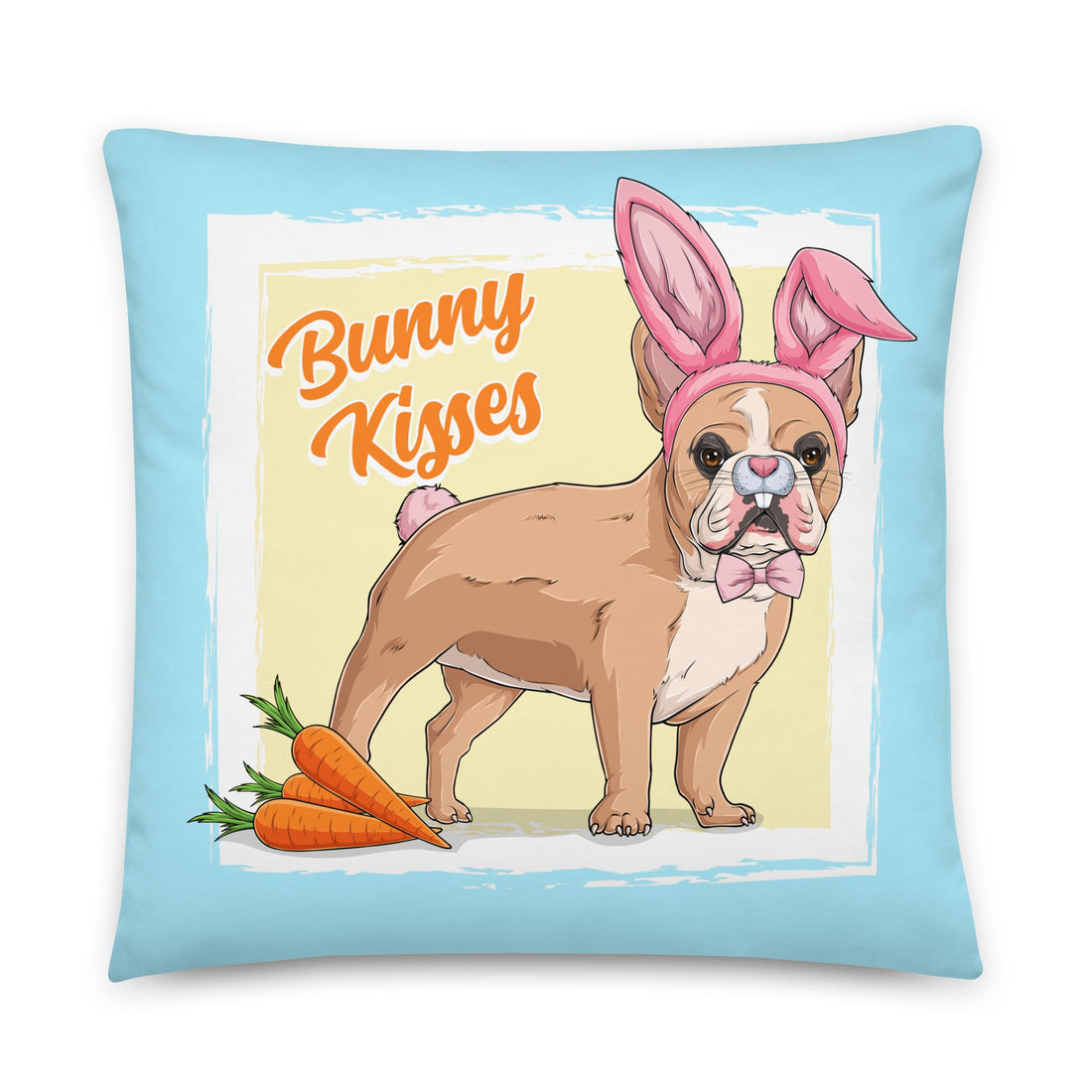 Bunny Kisses Throw Pillow