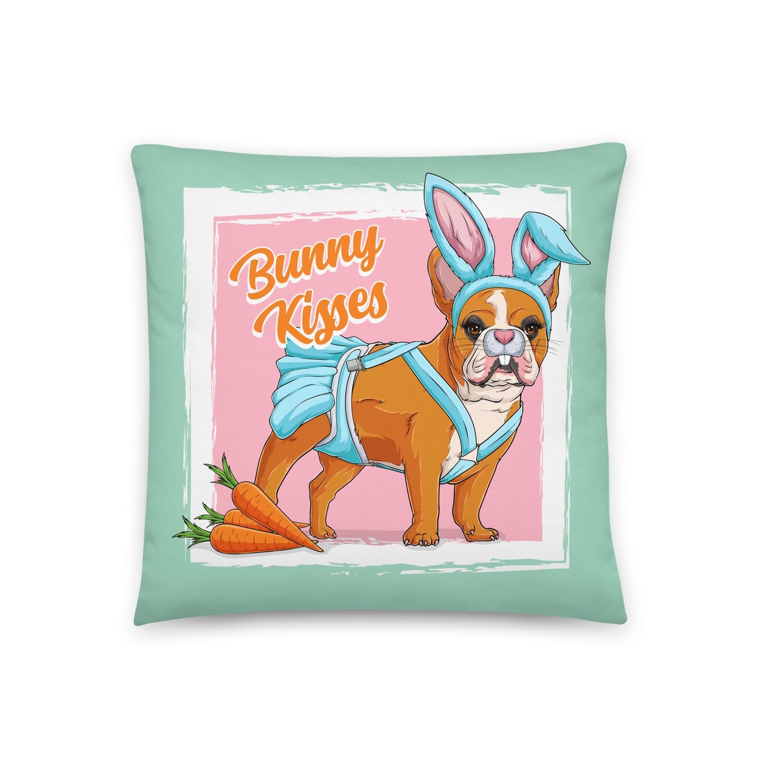 Bunny Kisses Throw Pillow