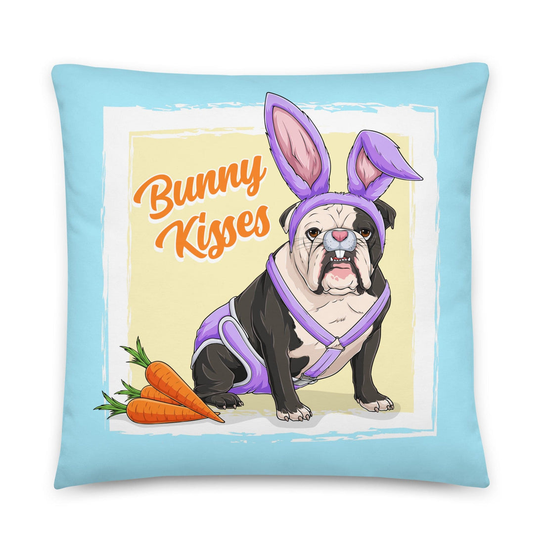 Bunny Kisses Throw Pillow