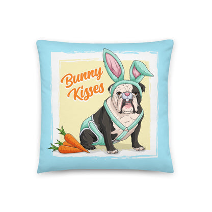 Bunny Kisses Throw Pillow