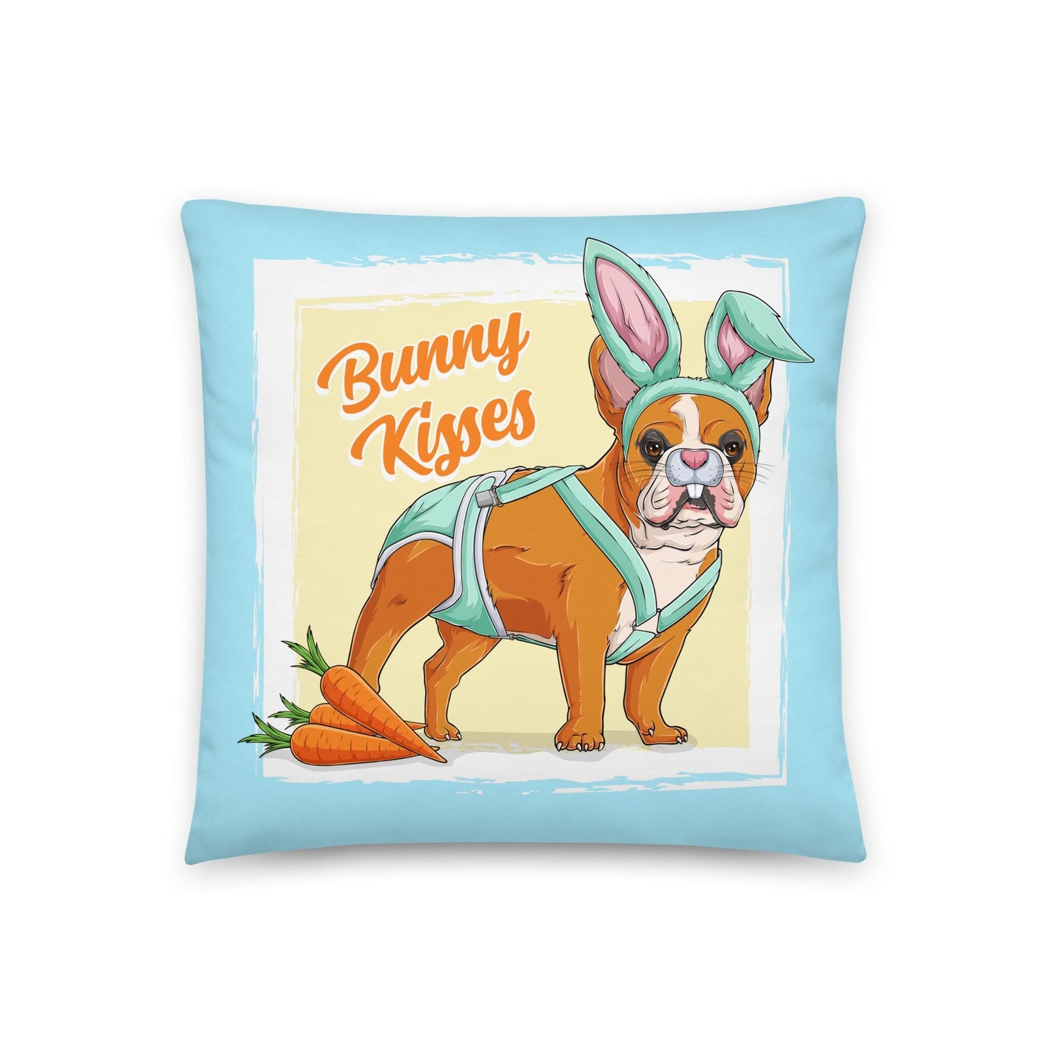 Bunny Kisses Throw Pillow