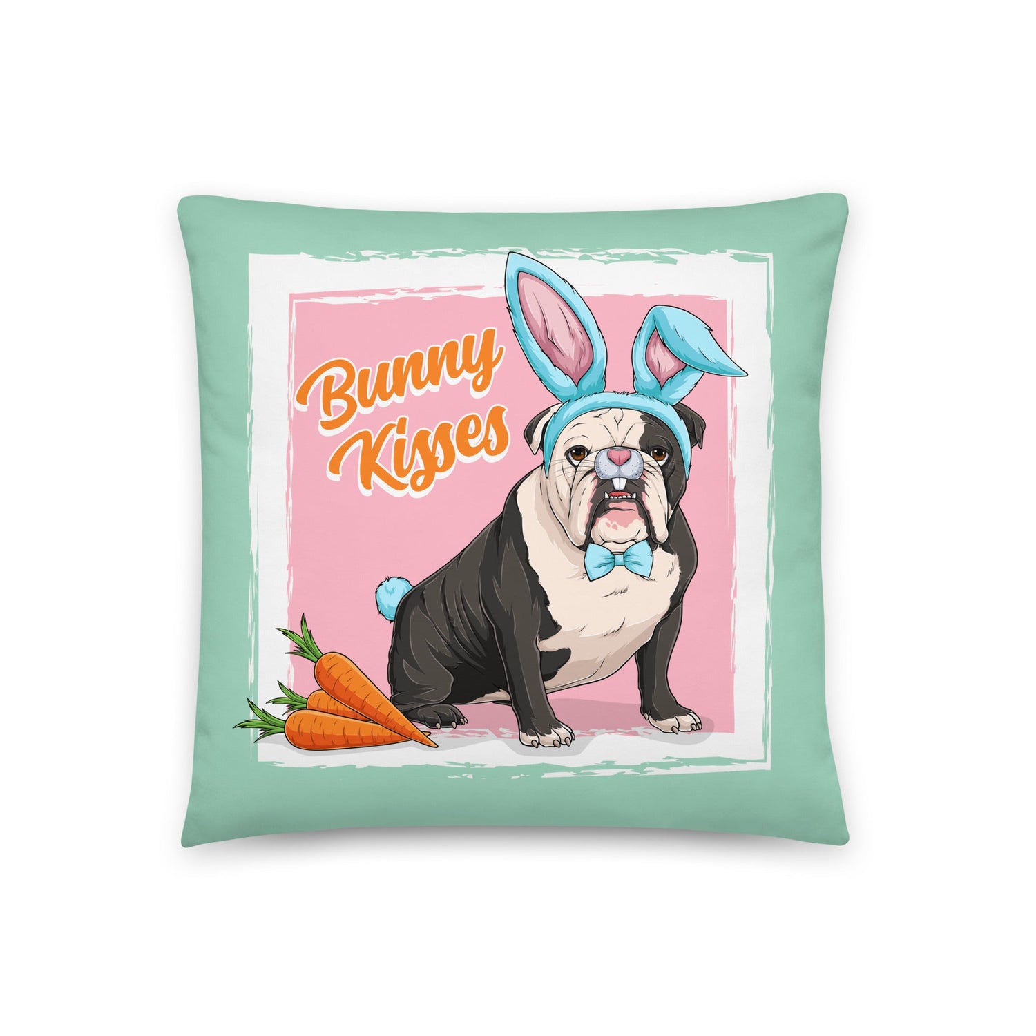 Bunny Kisses Throw Pillow