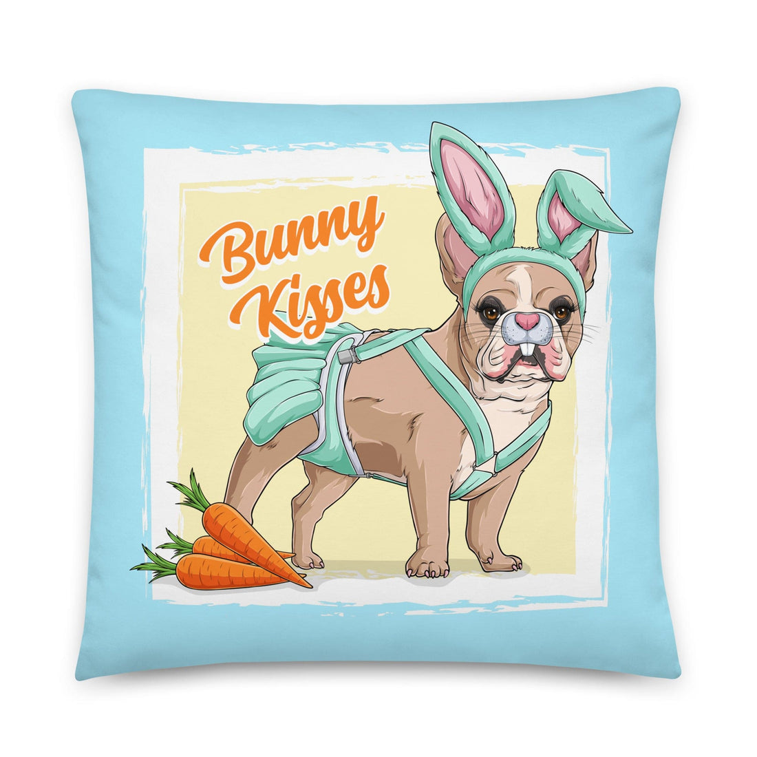 Bunny Kisses Throw Pillow