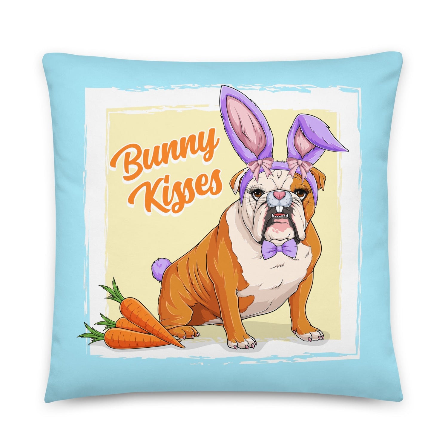 Bunny Kisses Throw Pillow