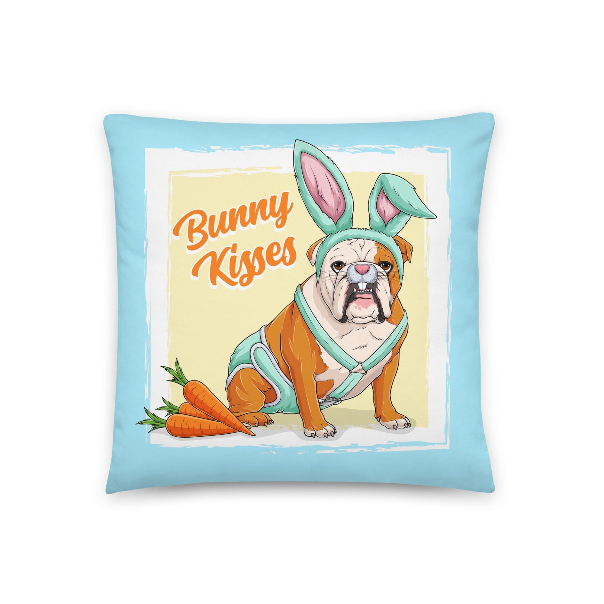 Bunny Kisses Throw Pillow