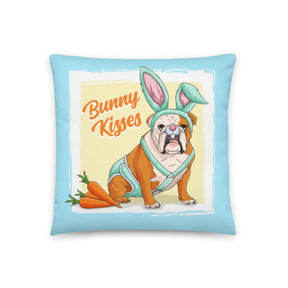Bunny Kisses Throw Pillow
