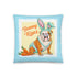 Bunny Kisses Throw Pillow