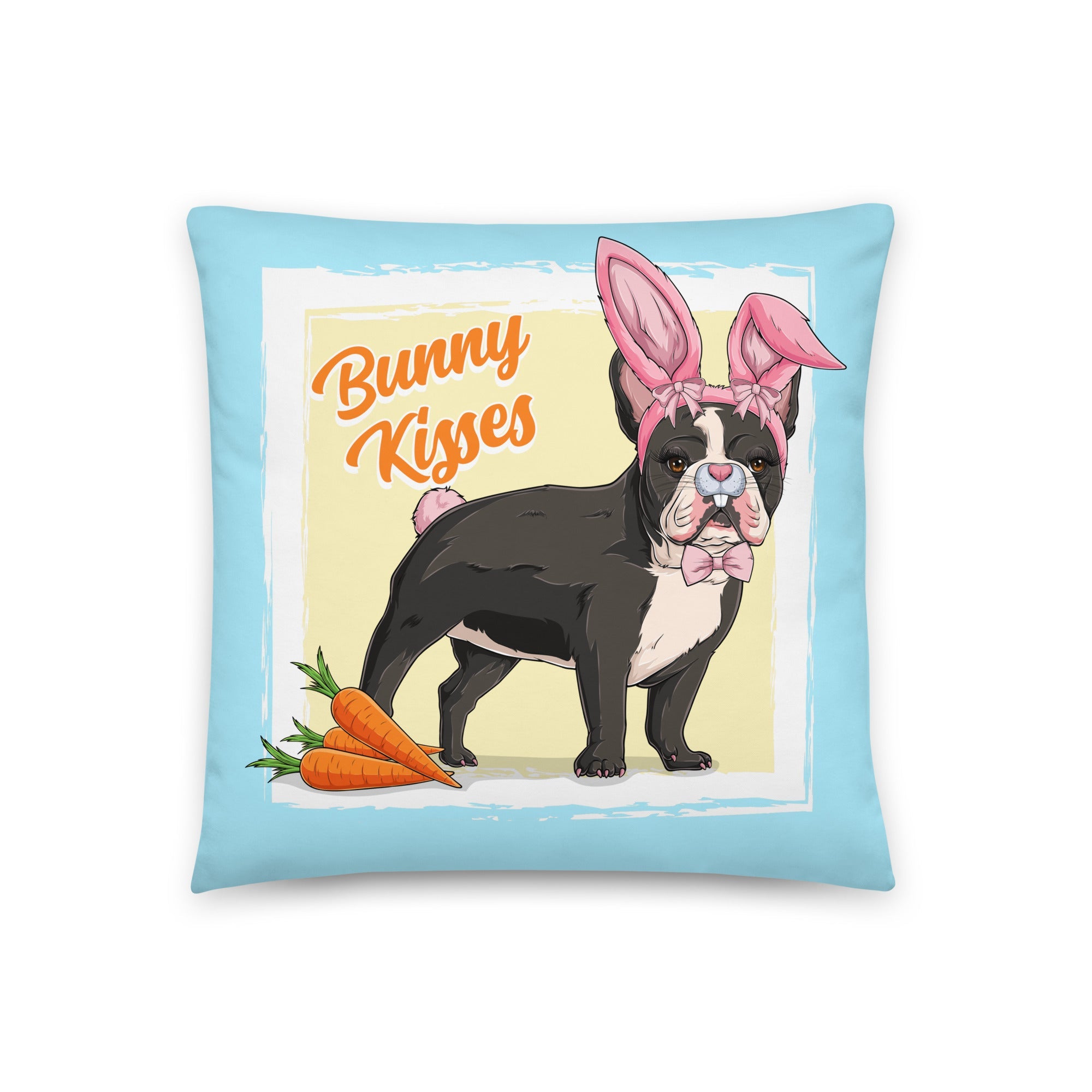 Bunny Kisses Throw Pillow