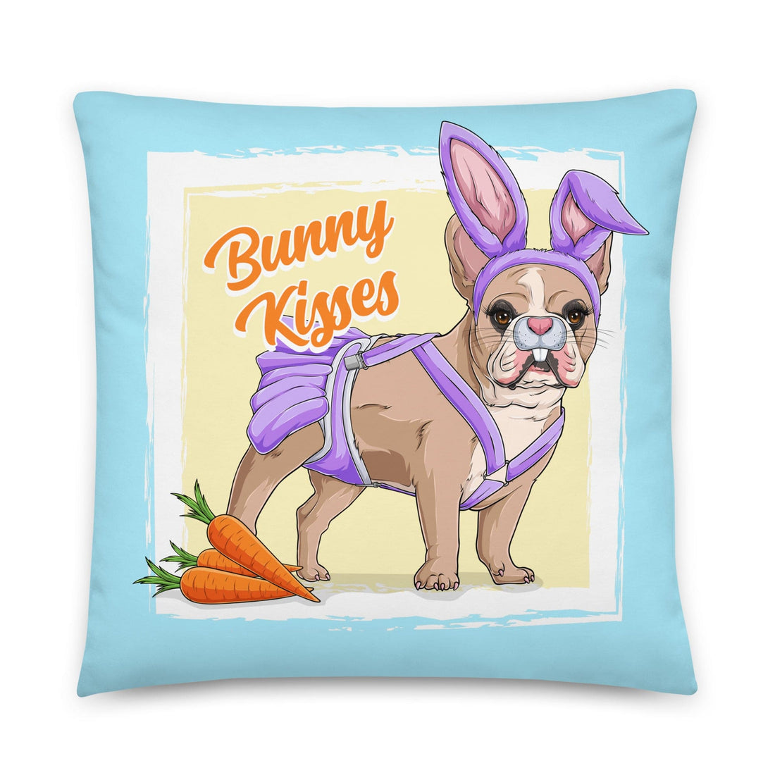 Bunny Kisses Throw Pillow