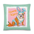 Bunny Kisses Throw Pillow