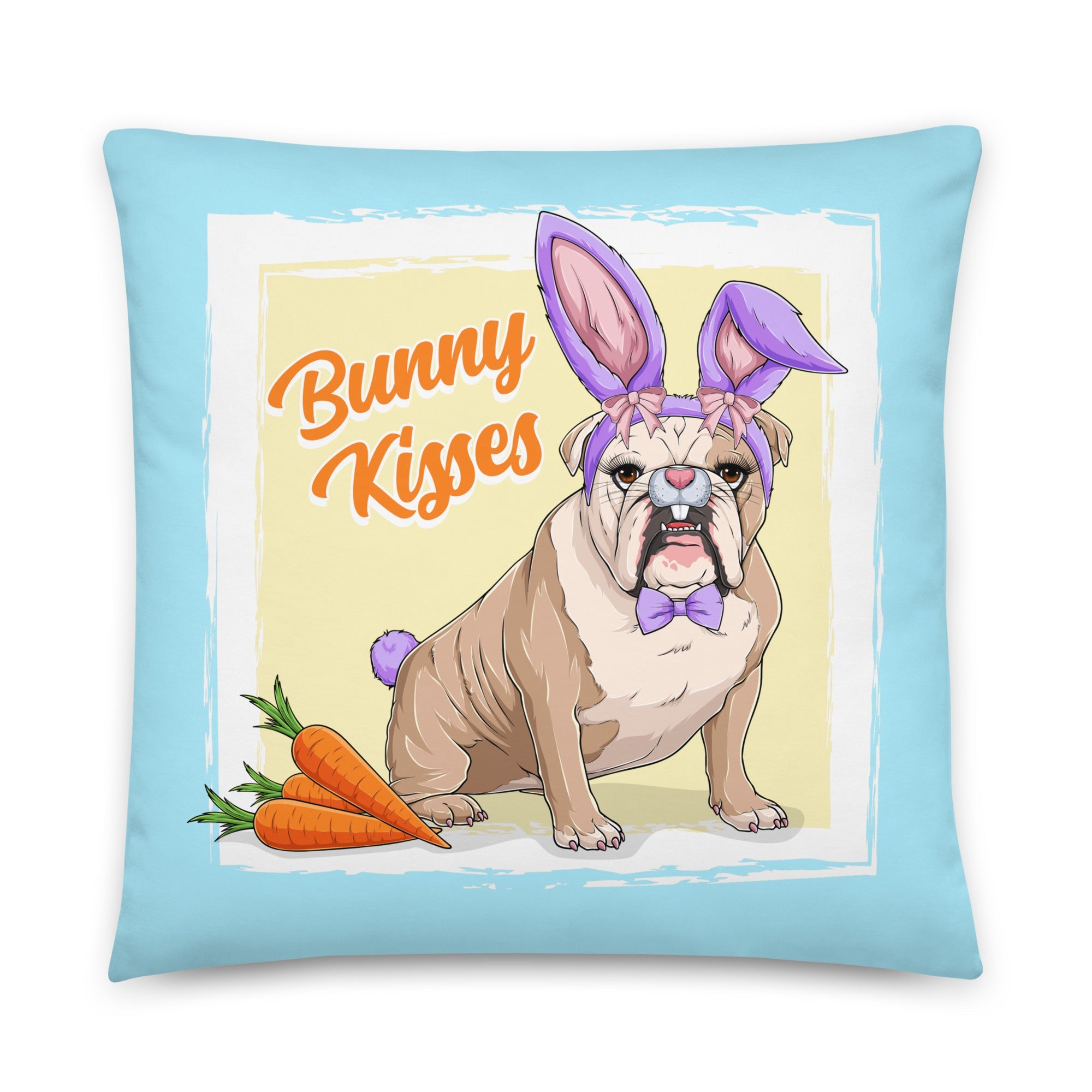 Bunny Kisses Throw Pillow