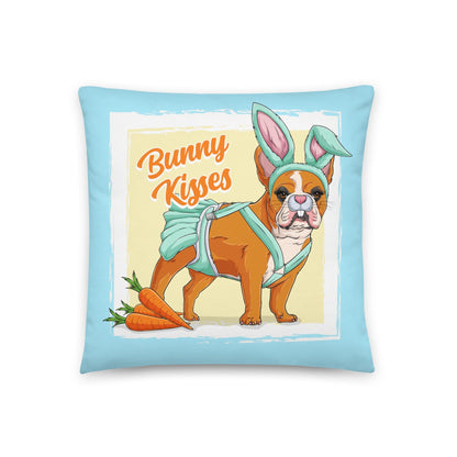 Bunny Kisses Throw Pillow