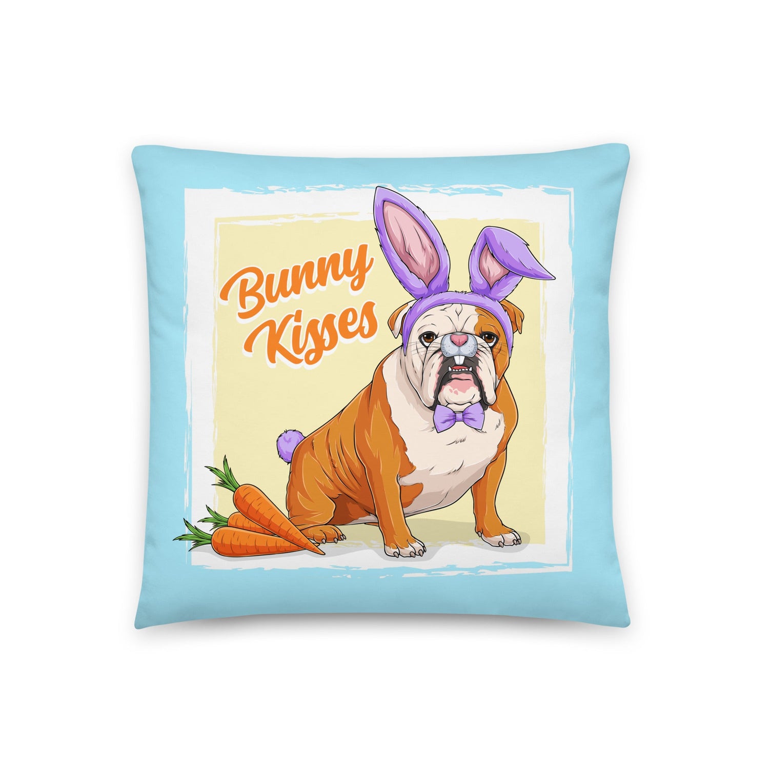 Bunny Kisses Throw Pillow