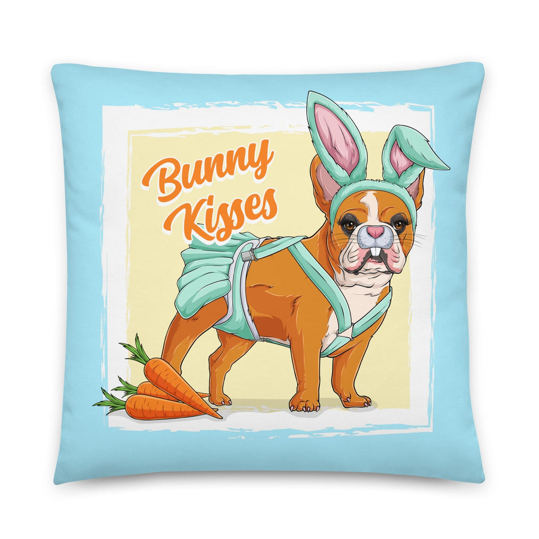 Bunny Kisses Throw Pillow
