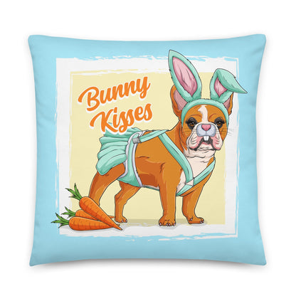 Bunny Kisses Throw Pillow